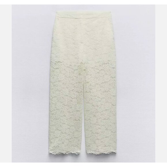Zara White Lace Jumpsuit - Picture 5 of 7